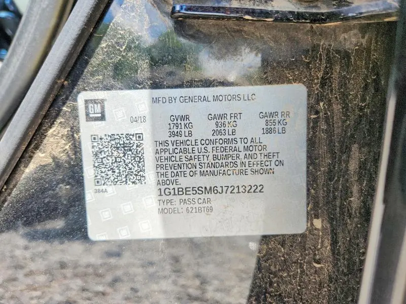 2018 CHEVROLET CRUZE LT  