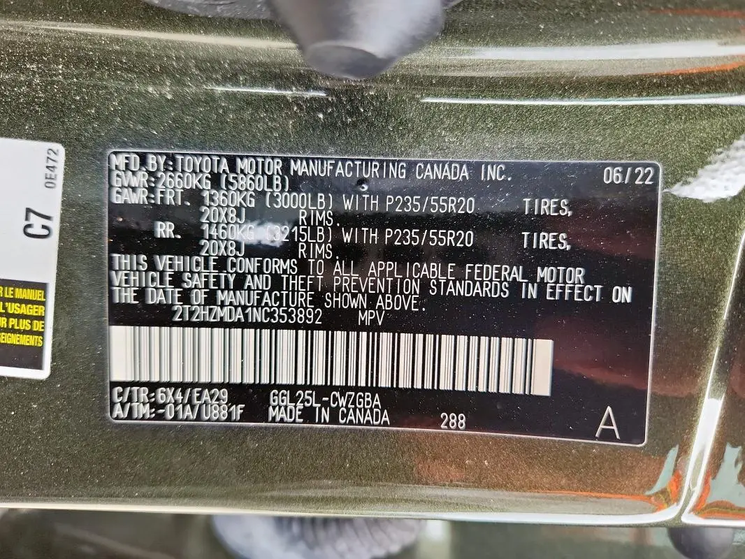 2022 LEXUS RX 350  