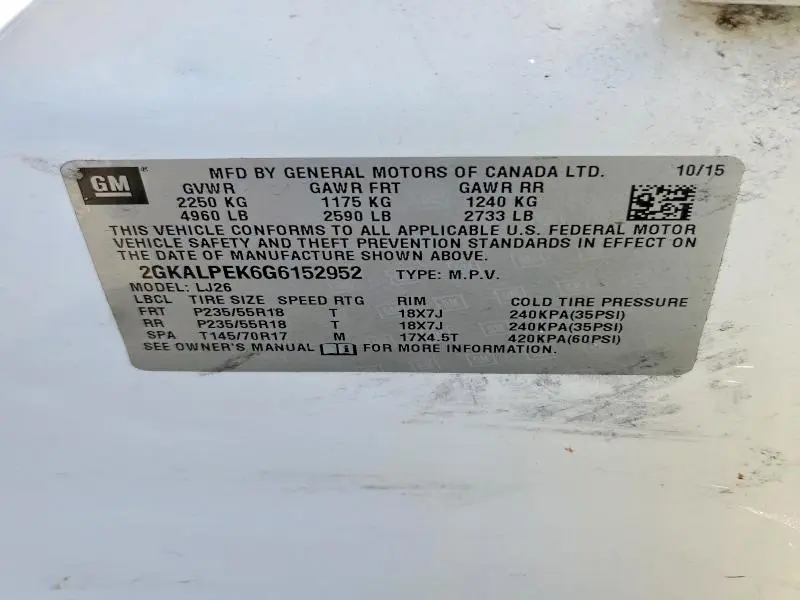2016 GMC TERRAIN SLT  
