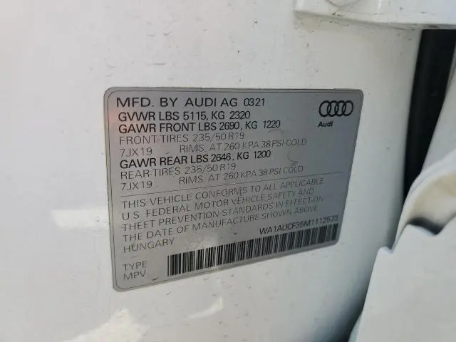 2021 AUDI Q3 PREMIUM 40  