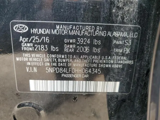 2017 HYUNDAI ELANTRA SE  