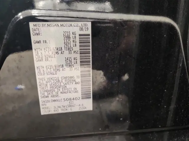 2020 INFINITI QX60 LUXE  