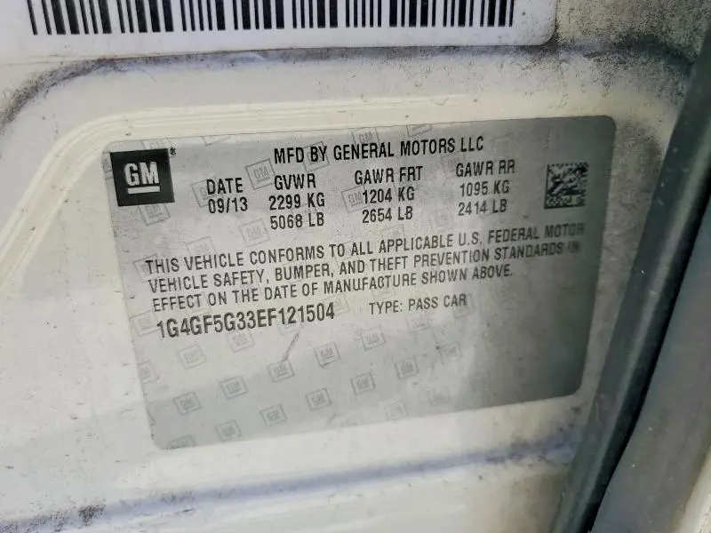 2014 BUICK LACROSSE TOURING  