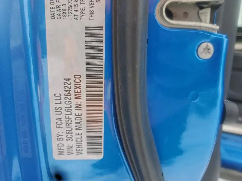 2020 RAM 2500 LARAMIE  