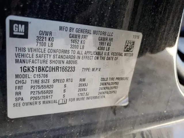 2017 GMC YUKON SLT  