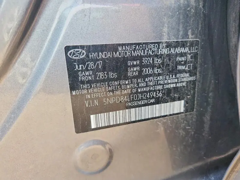 2018 HYUNDAI ELANTRA SEL  