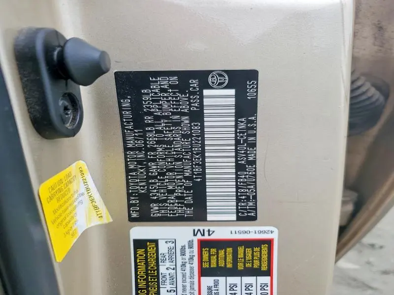 2011 TOYOTA CAMRY BASE  