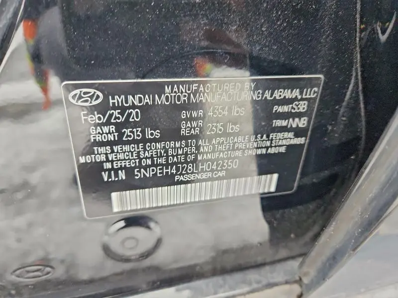 2020 HYUNDAI SONATA LIMITED  