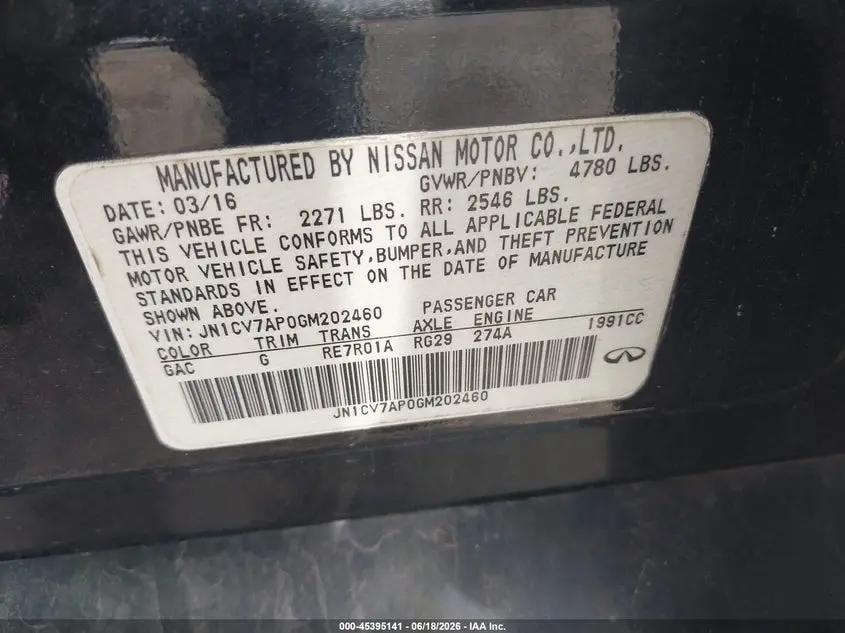 2016 INFINITI Q50 2.0T BASE/2.0T PREMIUM