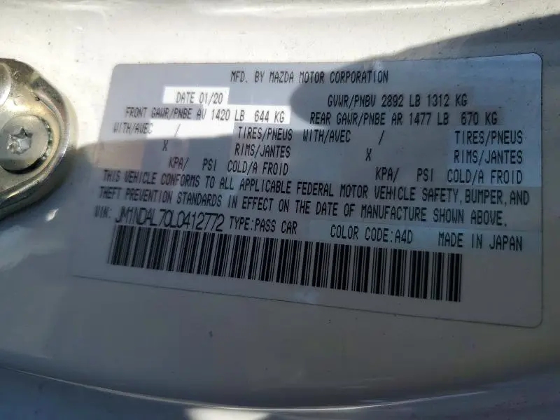 2020 MAZDA MX-5 MIATA CLUB  