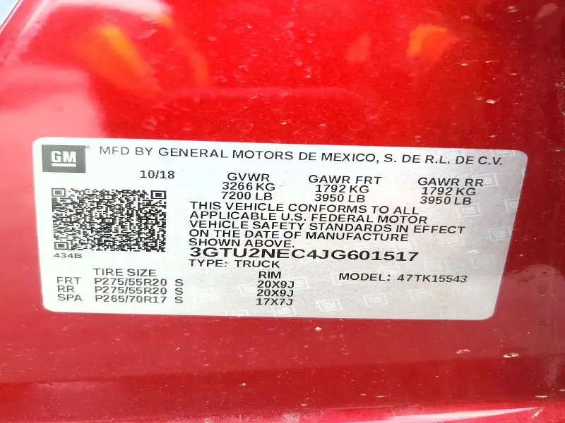 2018 GMC SIERRA K1500 SLT  