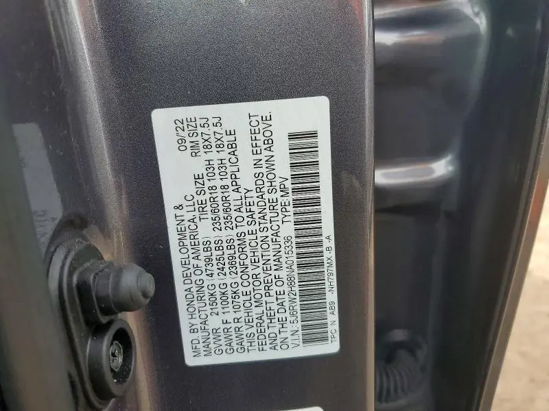 2022 HONDA CR-V EXL  