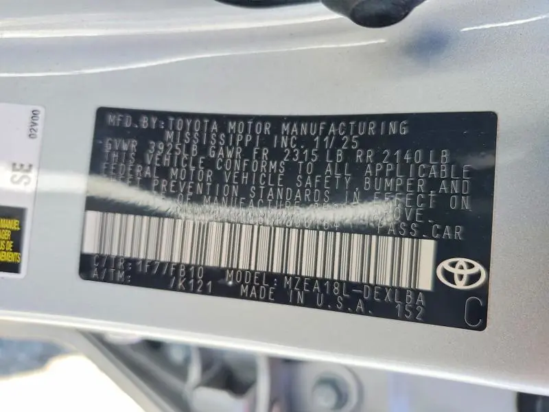 2026 TOYOTA COROLLA LE  