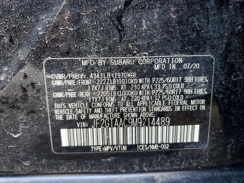 2021 SUBARU CROSSTREK   