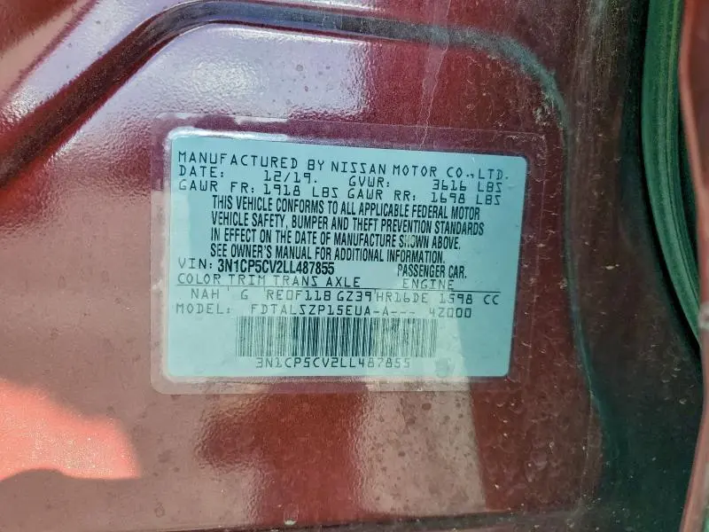 2020 NISSAN KICKS SV  