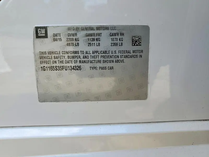 2015 CHEVROLET IMPALA LTZ  