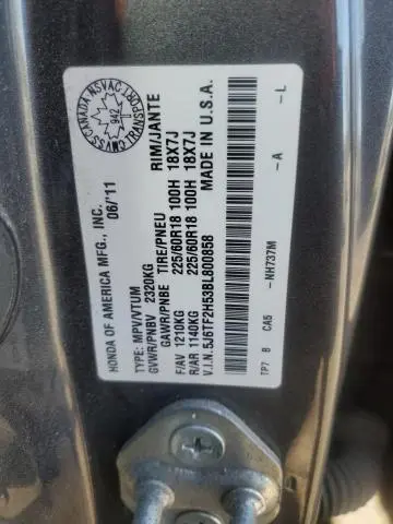 2011 HONDA ACCORD CROSSTOUR EXL  