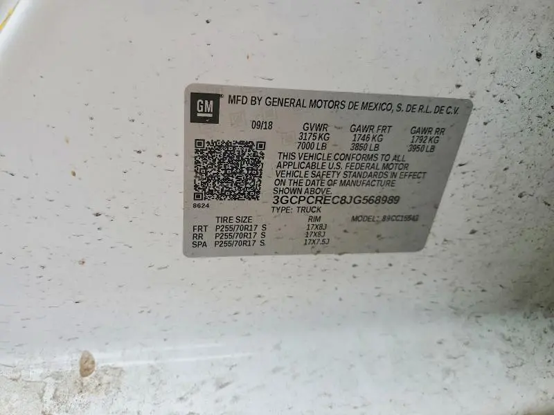 2018 CHEVROLET SILVERADO C1500 LT  