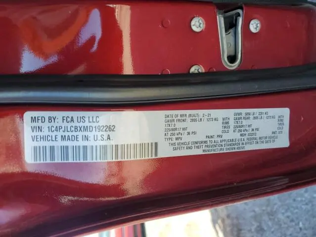 2021 JEEP CHEROKEE LATITUDE  