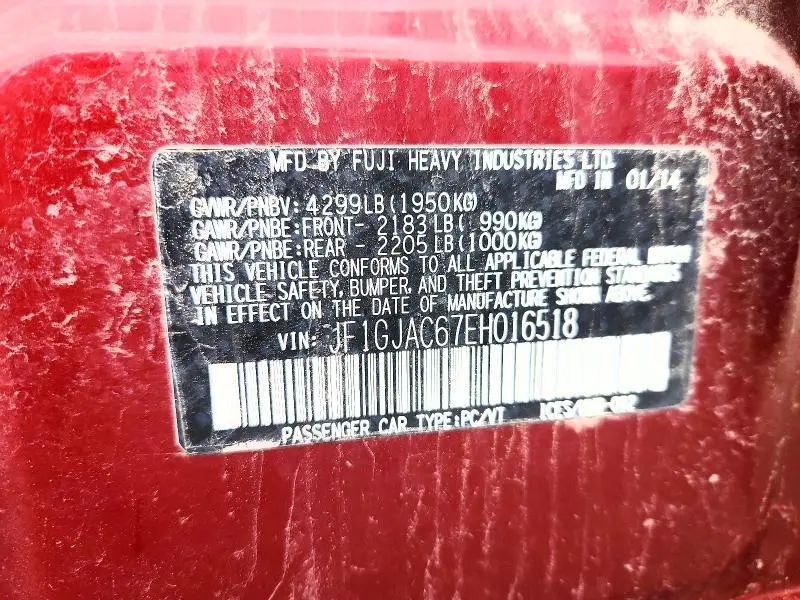 2014 SUBARU IMPREZA PREMIUM  