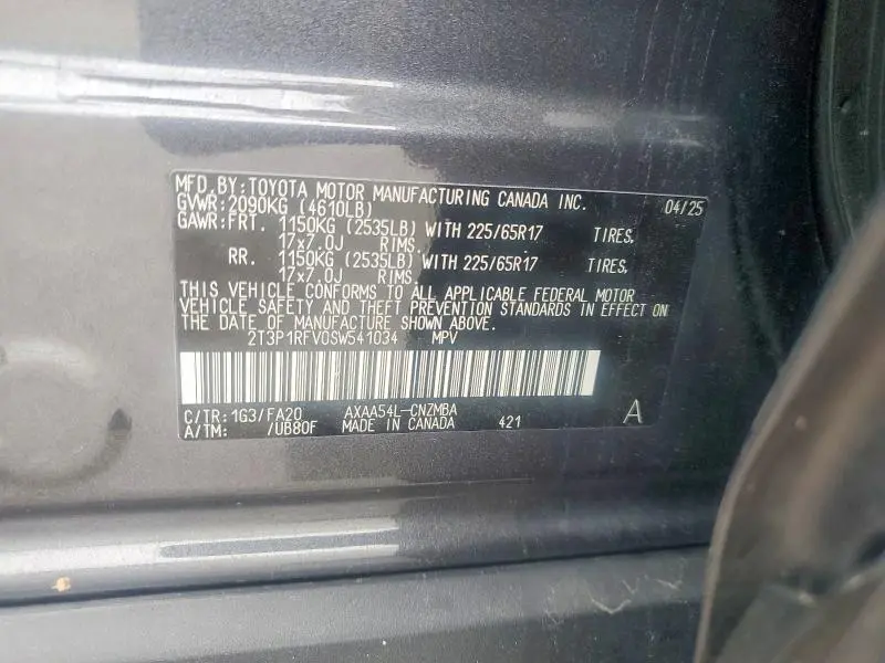 2025 TOYOTA RAV4 XLE  