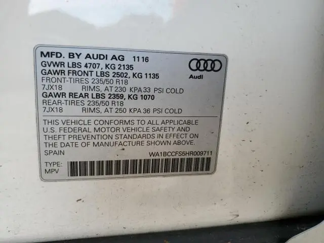 2017 AUDI Q3 PREMIUM  