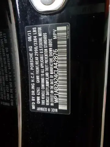 2012 PORSCHE CAYENNE S  