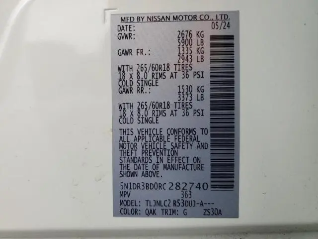 2024 NISSAN PATHFINDER ROCK CREEK  