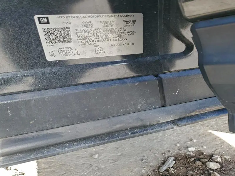 2019 CHEVROLET EQUINOX LT  