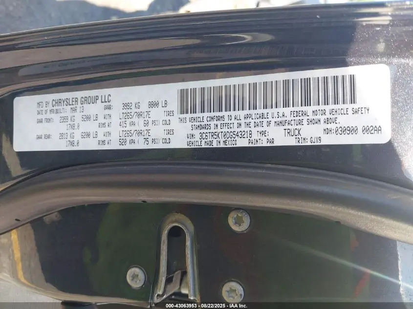 2013 RAM 2500 LARAMIE