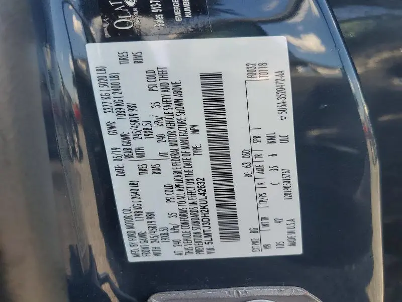 2019 LINCOLN MKC RESERVE  