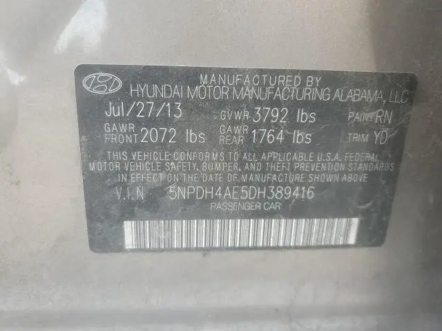 2013 HYUNDAI ELANTRA GLS  