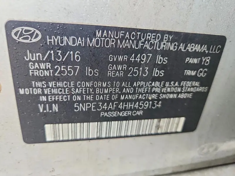 2017 HYUNDAI SONATA LIMITED  