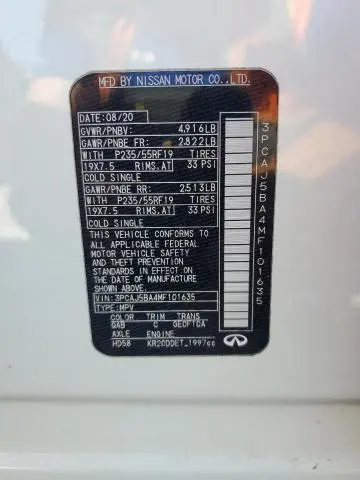 2021 INFINITI QX50 LUXE  