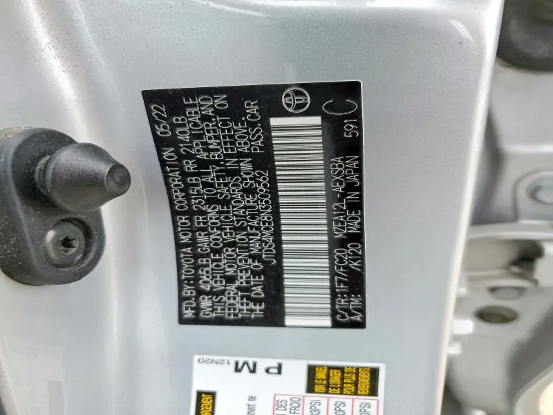 2022 TOYOTA COROLLA SE  