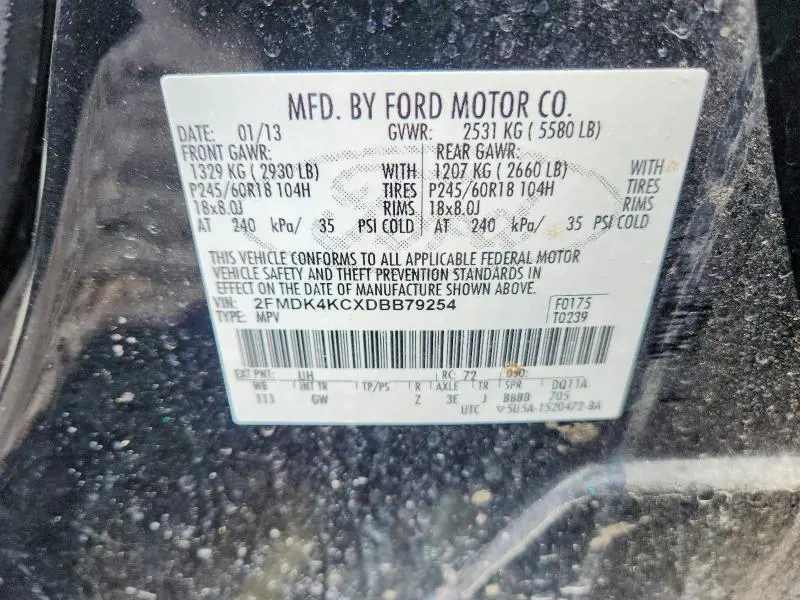2013 FORD EDGE LIMITED  