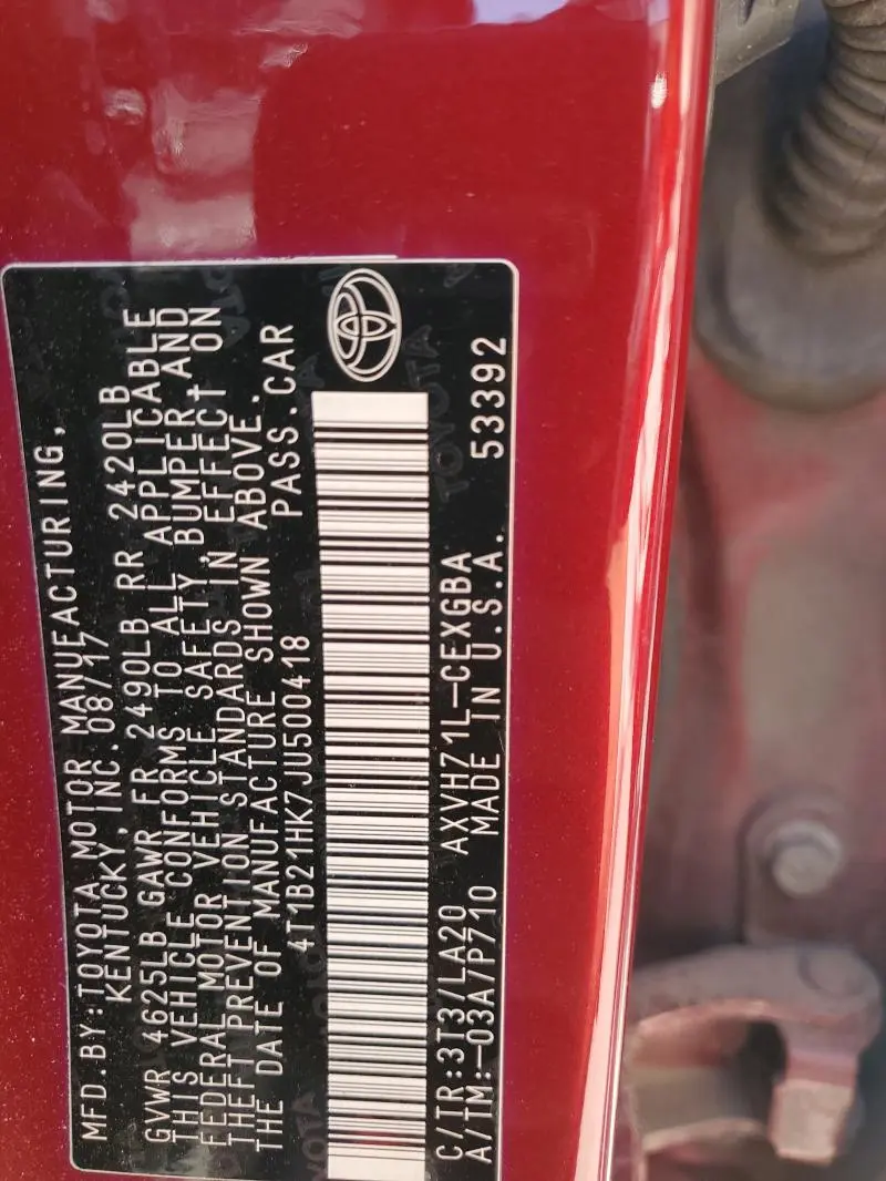 2018 TOYOTA CAMRY HYBRID  