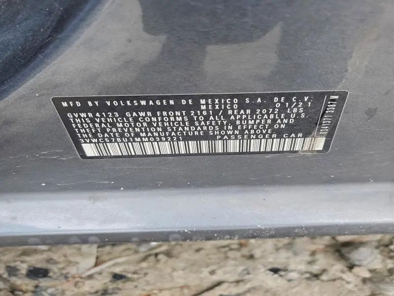 2021 VOLKSWAGEN JETTA S  