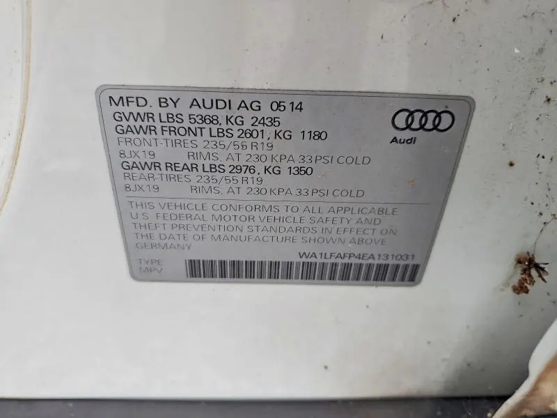 2014 AUDI Q5 PREMIUM PLUS  