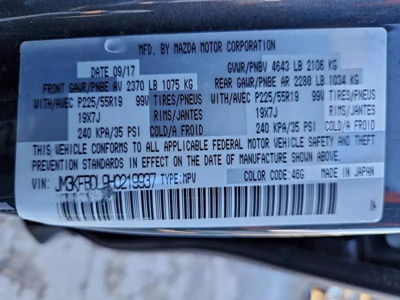 2017 MAZDA CX-5 GRAND TOURING  