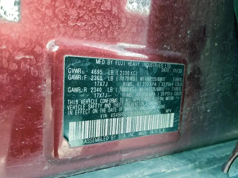 2014 SUBARU OUTBACK 3.6R LIMITED  