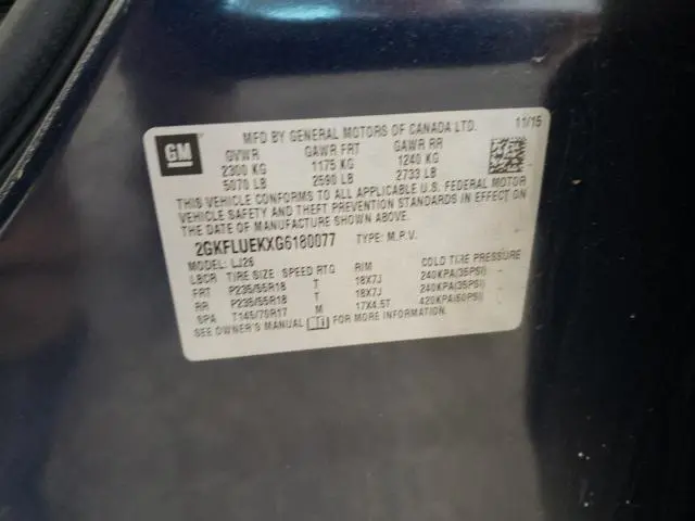 2016 GMC TERRAIN SLT  