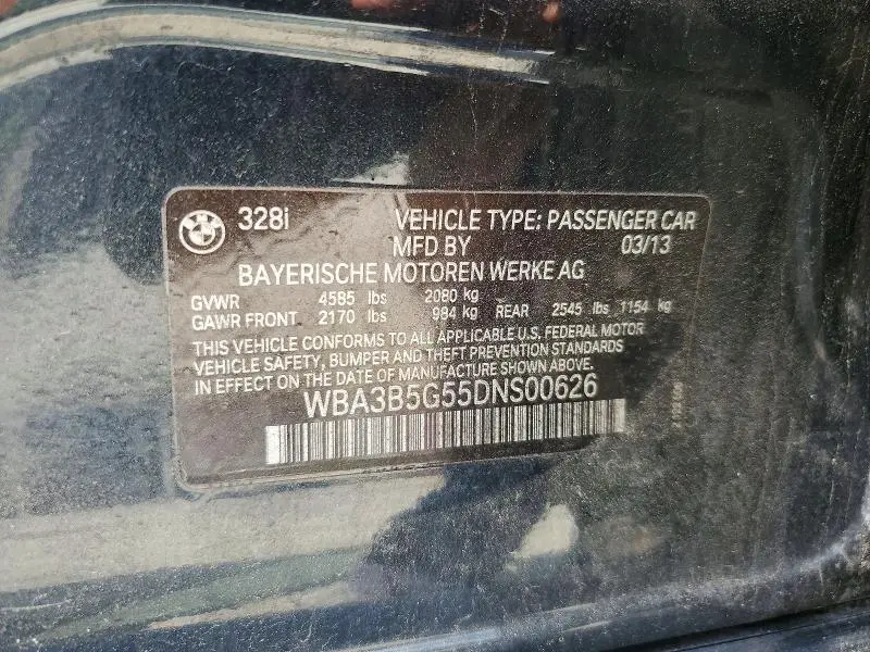 2013 BMW 328 XI SULEV  