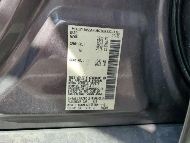 2015 NISSAN ALTIMA 2.5  