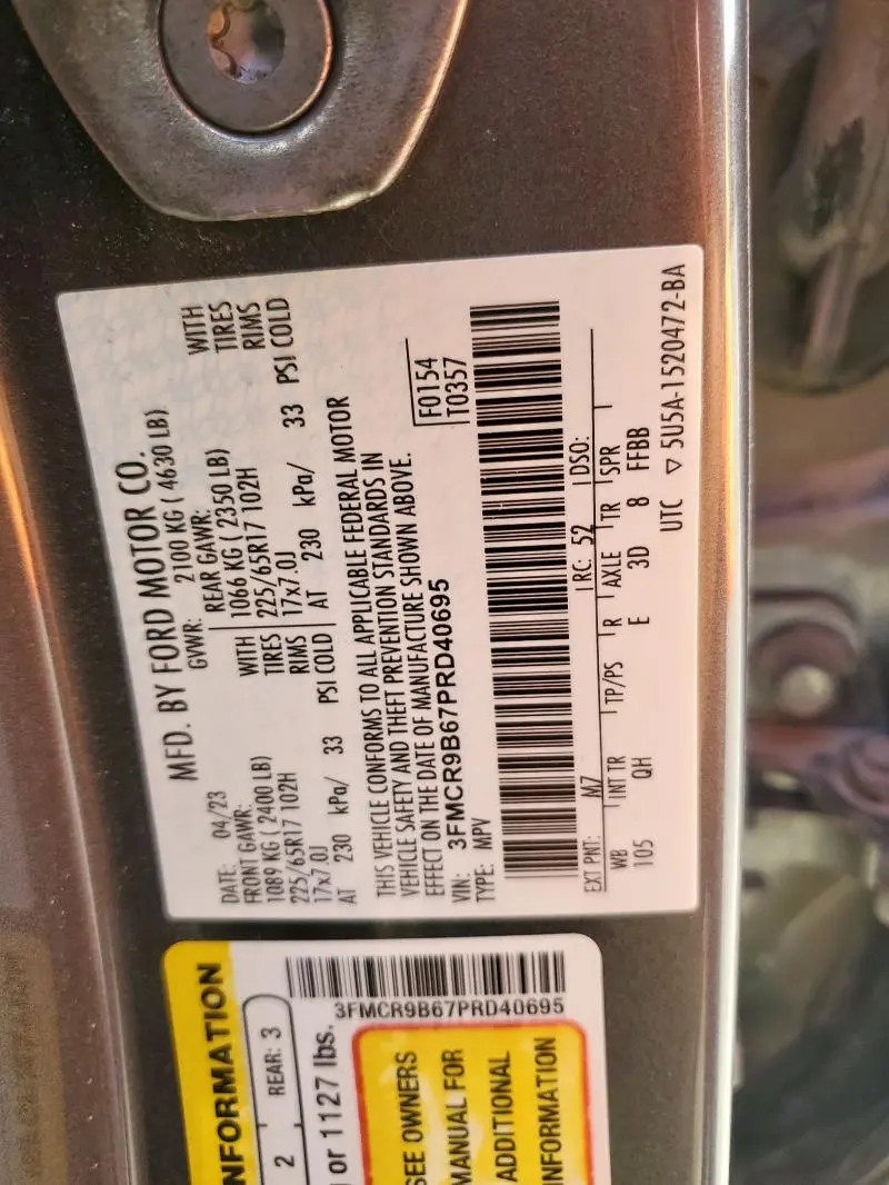 2023 FORD BRONCO SPORT BIG BEND  