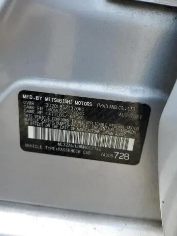2021 MITSUBISHI MIRAGE ES  