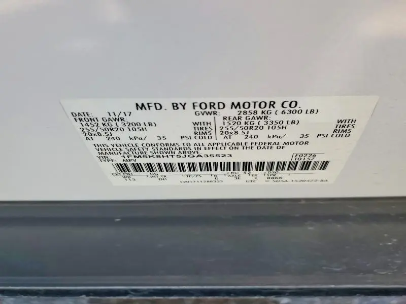 2018 FORD EXPLORER PLATINUM  
