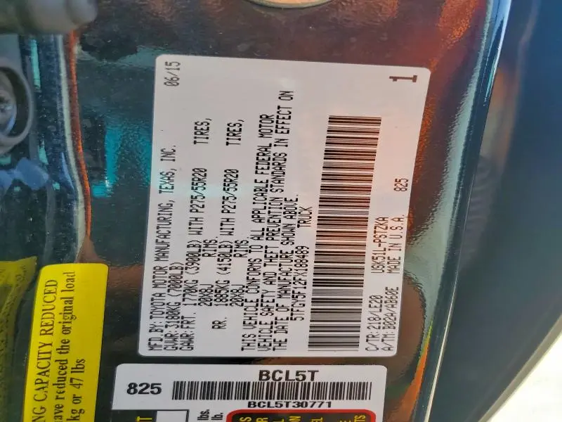 2015 TOYOTA TUNDRA CREWMAX 1794  