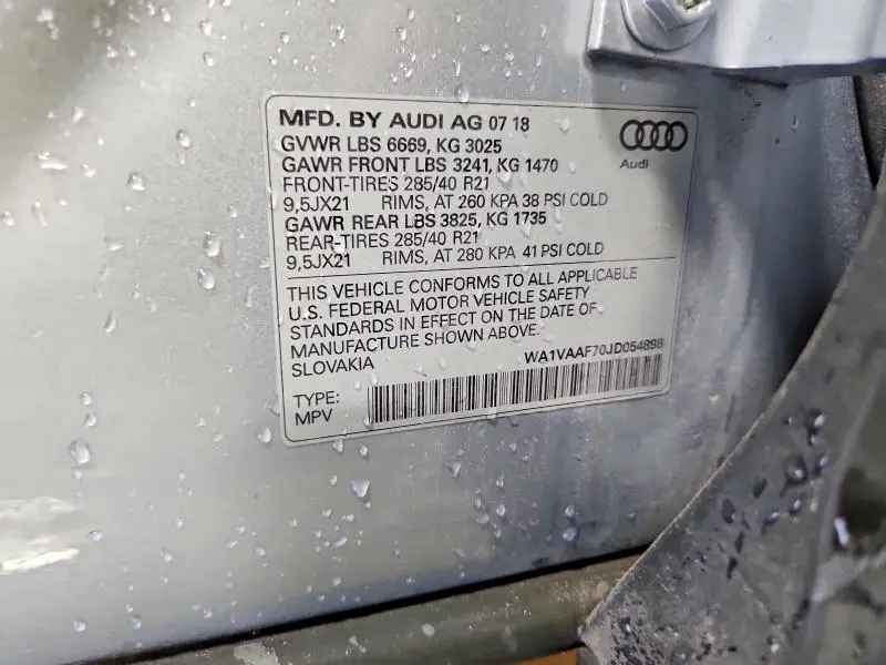 2018 AUDI Q7 PRESTIGE  