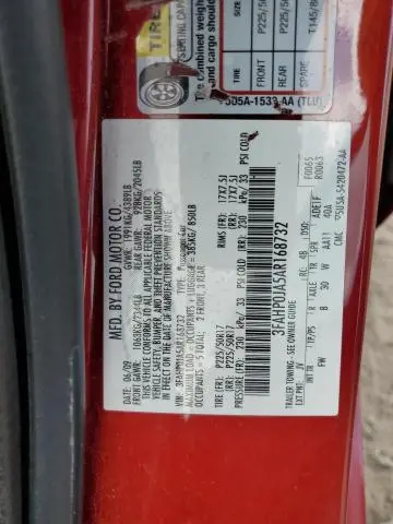 2010 FORD FUSION SEL  